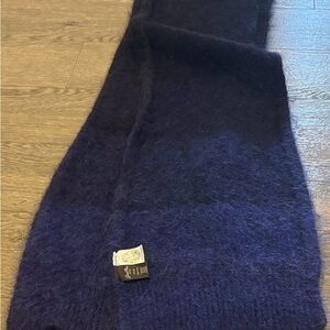 Men's Navy and Black Gradient Mohair-Blend Scarf